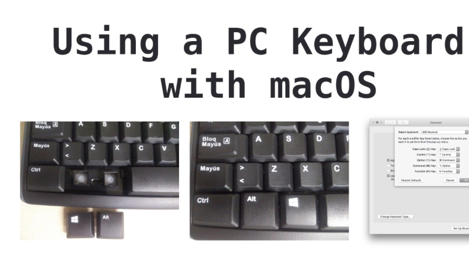 windows keyboard option key for mac